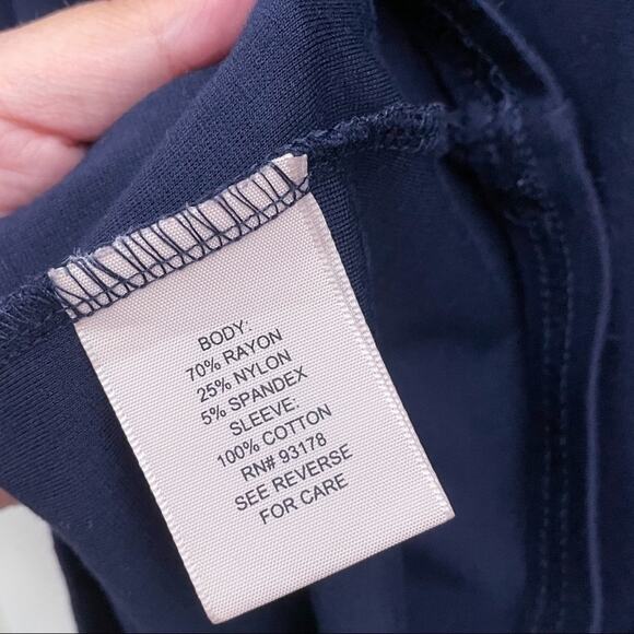 Philosophy Lace Long Sleeve Dress Navy 10 - Picture 6 of 6